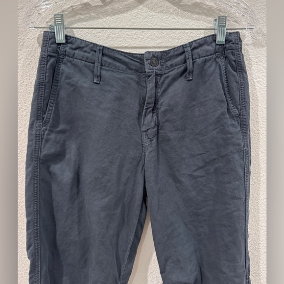 MOTHER The No Zip Misfit Faded Black Wash Girl, Boy Etc. Linen Blend Pants 25 - Picture 4 of 16